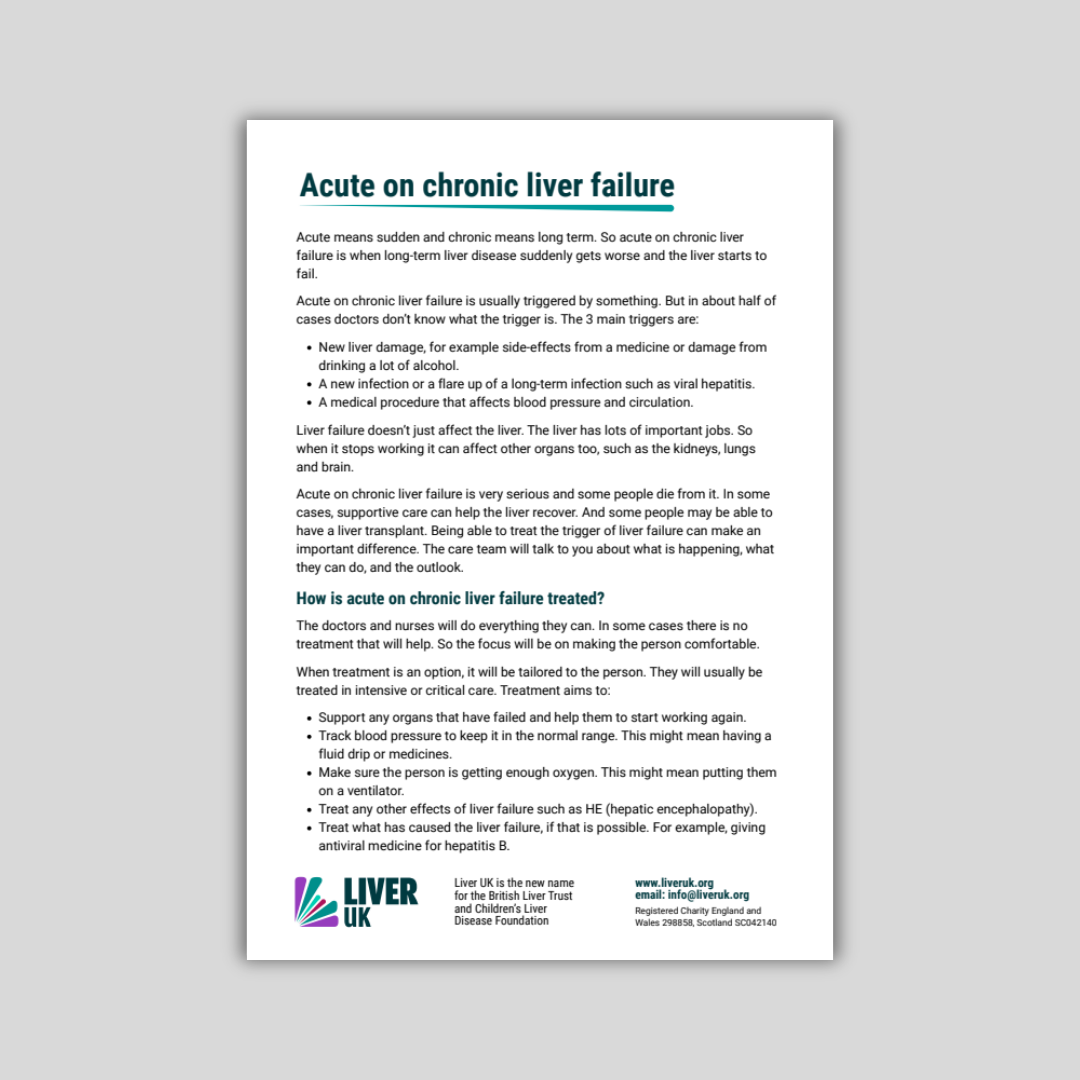 Acute-on-chronic Liver Failure Factsheet